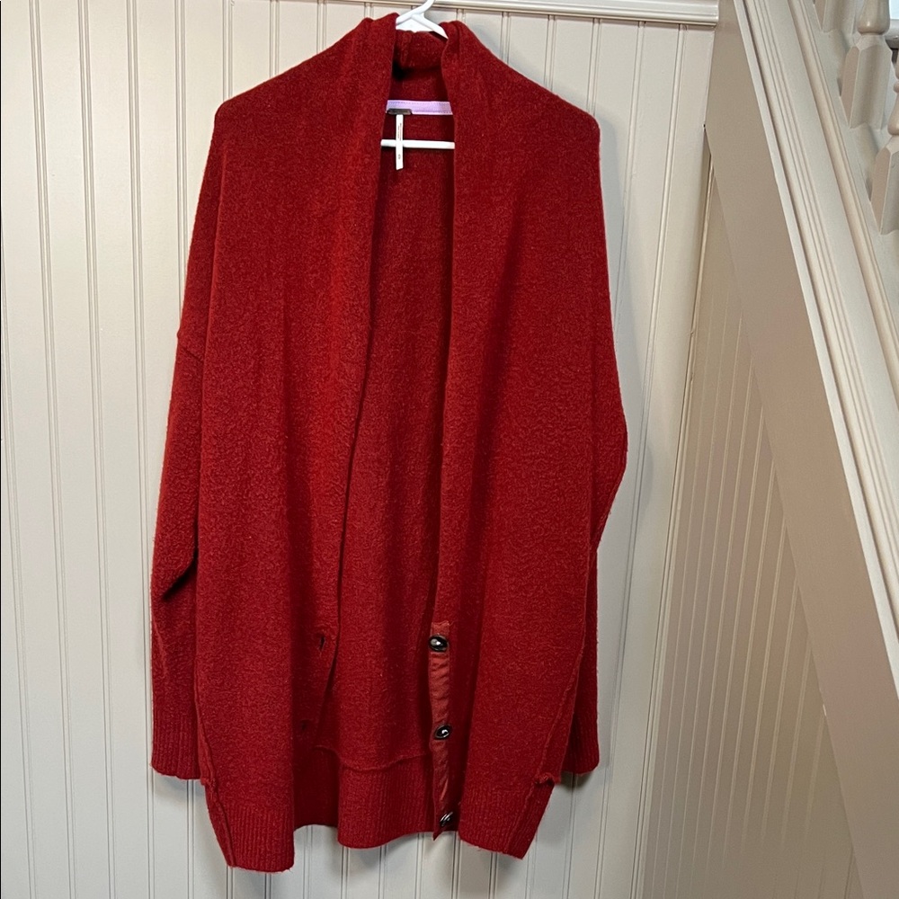 Free People Scarlet Open Cardigan